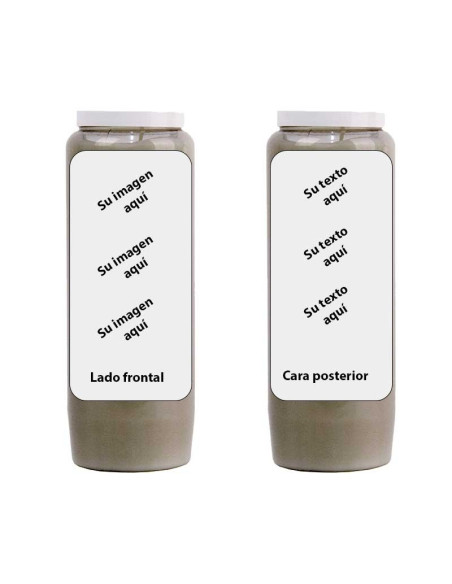 Novena candles with your image and text - customizable - box 20 pieces