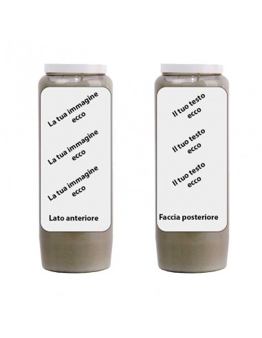 Bougies de neuvaine vos image et texte - personnalisable - carton 20 pièces