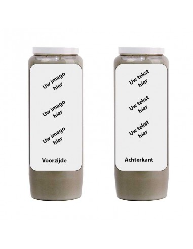 Bougies de neuvaine vos image et texte - personnalisable - carton 20 pièces