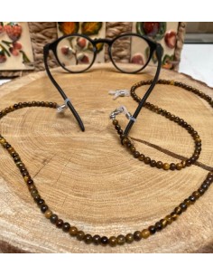 Eyeglass cord - Tiger eye