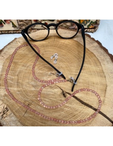 Glasses cord - Rose quartz