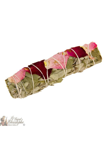 Manojo de salvia y rosa - 12 cm