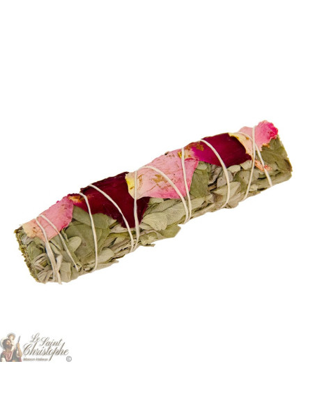 Bosje salie en roos - 12 cm