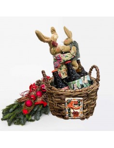 Round basket rabbits & craft beers La Banneusienne 3x 33 cl (3 flavors)