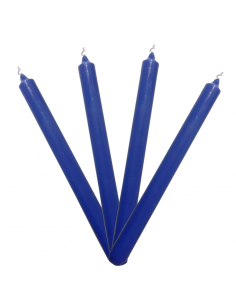 Candele colorate in massa blu scuro MH - set da 4 pz
