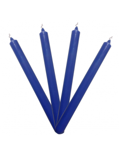 Candles colored in the mass dark blue MH - set 4 pcs