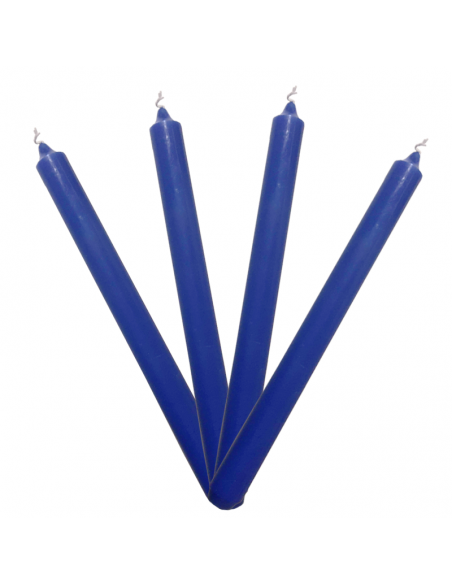 Velas MH azul oscuro - set de 4 unidades