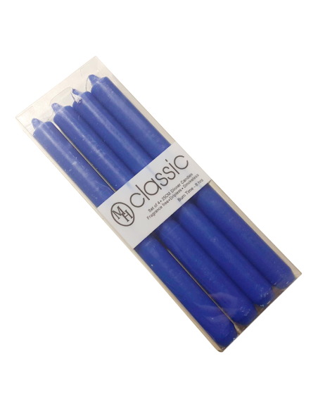 Kaarsen gekleurd in de massa donkerblauw MH - set van 4 st