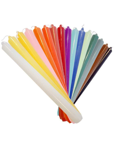 Bougies MH vert eau colorées dans la masse - lot 4 pcs