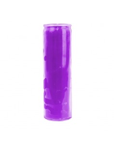 Candela in vetro viola colorato nella massa