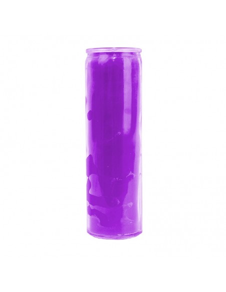 Vela de cristal violeta coloreada en la masa