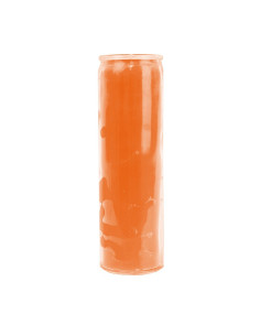 7-Tage-Kerze aus durchgefärbtem orangefarbenem Glas