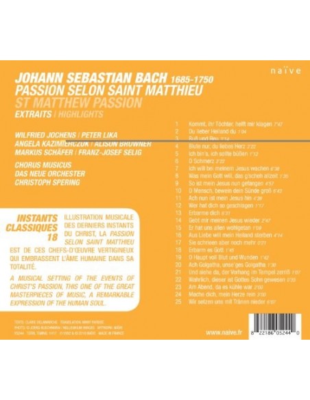 Bach passion selon Saint Matthieu Highlights - CD