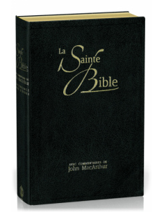 La Sainte Bible avec commentaire de John MacArthur - noire