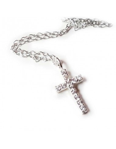 Collier croix cristaux naturels - Argent 925