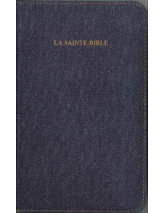 Die Heilige Bibel - Segond 1910 Bibel mit Reißverschluss und Jeanseinband