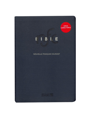 La Biblia en francés actual - letra grande NFC, azul marino, con DC