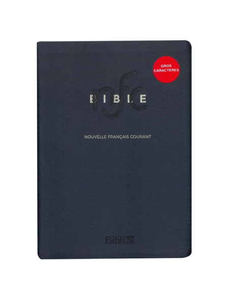 La Biblia en francés actual - letra grande NFC, azul marino, con DC