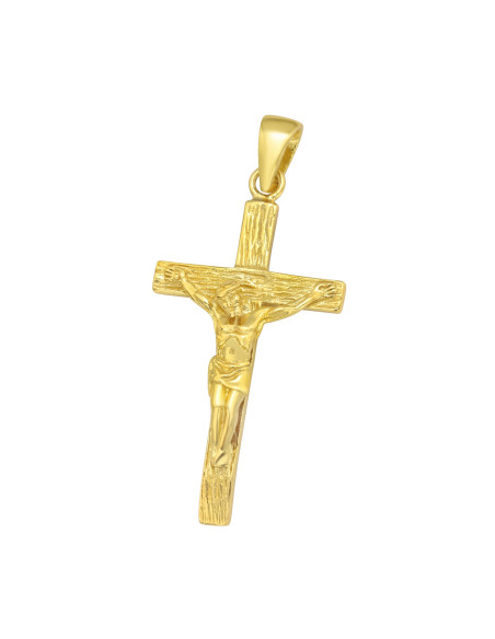 Kreuzanhänger mit Christus aus 925er Silber und vergoldet