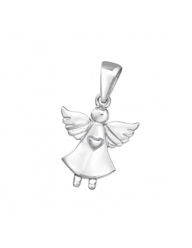 Ciondolo angelo con cuore - argento 925