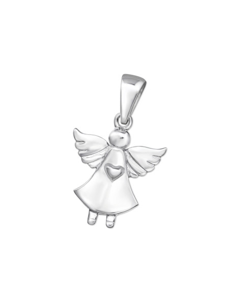 Engelsanhänger mit Herz - Silber 925