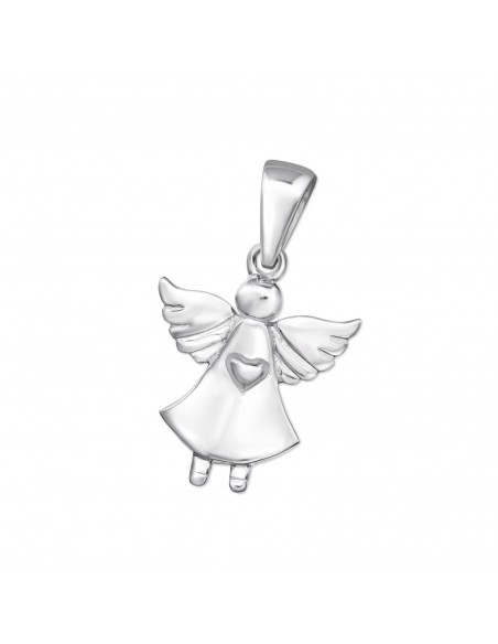 Pendentif ange avec coeur en argent 925