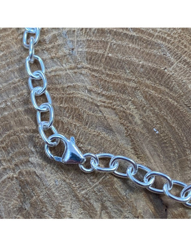 Bracelet en véritable argent 925 pour breloques ou lettres