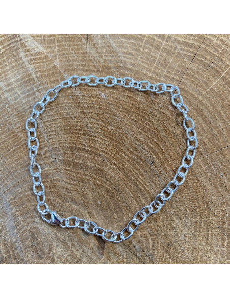 Bracciale in vero argento 925 per ciondoli o lettere