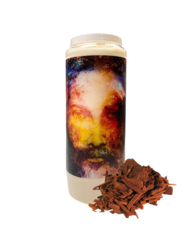 Sandalwood-scented modern Jesus novena candle