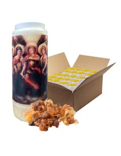 Novena candle 7 archangels myrrh scented - carton 20 pieces