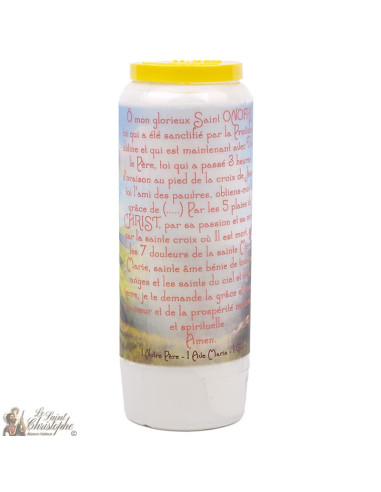 Bougie de neuvaine à Saint Onofre - carton 20 pièces