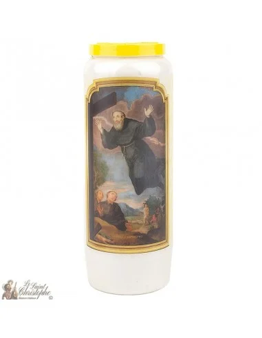 Bougie de neuvaine à Saint Joseph de Cupertino - carton 20 pièces