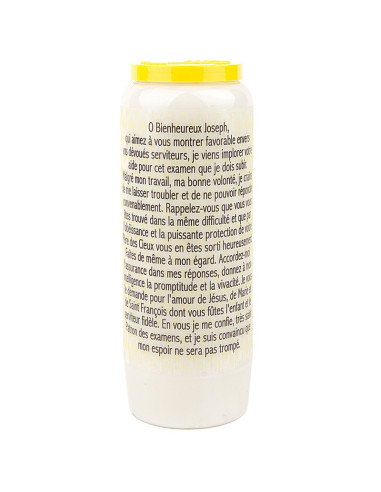 Bougie de neuvaine à Saint Joseph de Cupertino - carton 20 pièces