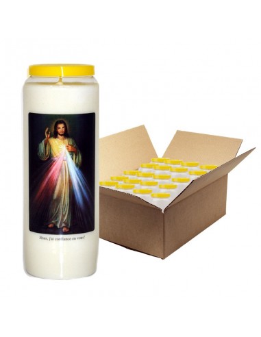 Novena candle to Christ the Merciful - carton 20 pieces
