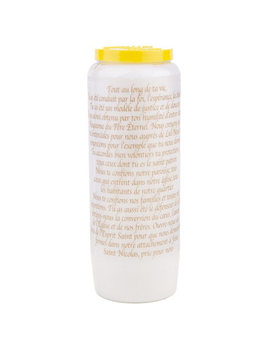 Bougie de neuvaine à Saint Nicolas modèle 2 - carton 20 pièces