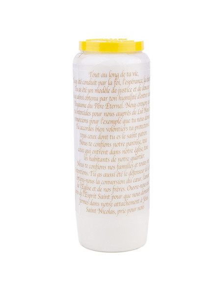 Bougie de neuvaine à Saint Nicolas modèle 2 - carton 20 pièces