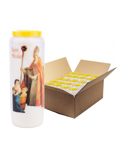 Novena candle to Saint Nicholas model 2 - carton 20 pieces