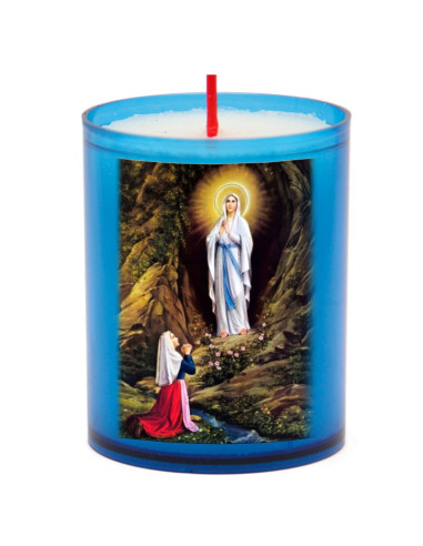 Our Lady of Lourdes Blue Nightlight Candles - 10 pieces