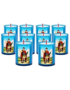 Bougies Veilleuses bleues à Saint Expedit - 10 pièces