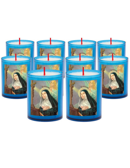 Blauwe nachtlampjes Sint Rita - 10 stuks