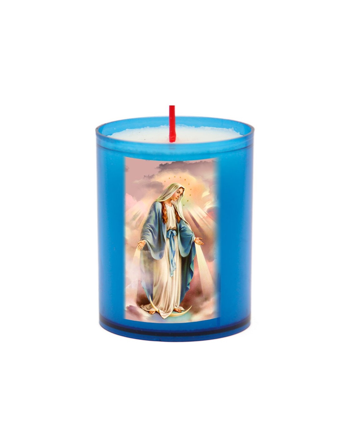 Candele notturne blu della Vergine Miracolosa - 10 pezzi