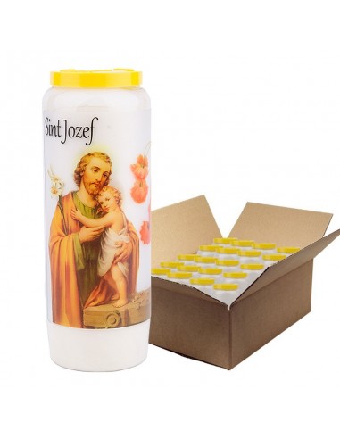Novena candle to Saint Joseph - carton 20 pieces