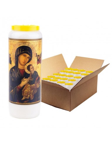 Vela de novena a Nuestra Señora del Perpetuo Socorro - caja de 20