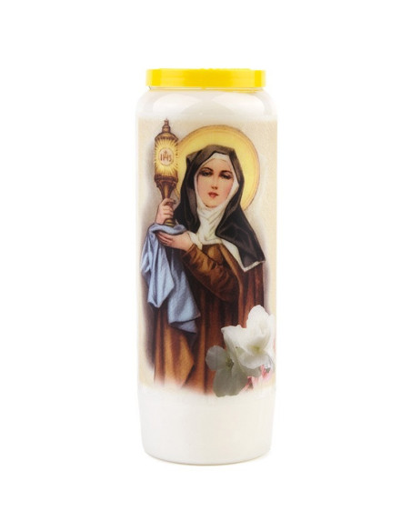 Novena candle to St. Clare - carton 20 pieces