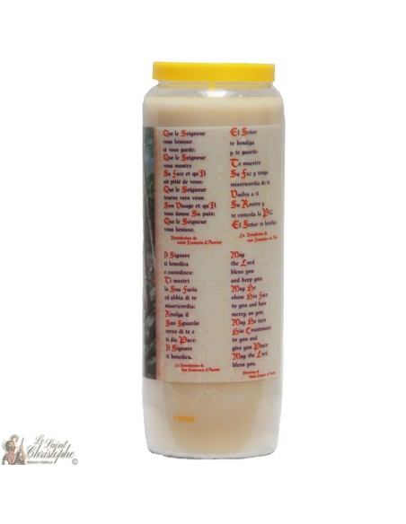 Candela novena a Cristo in Croce multilingue - scatola da 20 pezzi