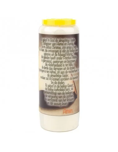 Bougie de neuvaine aux 12 articles de la Foi - carton 20 pièces