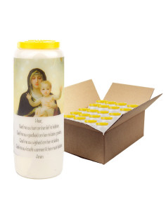 Candela novena per genitori - scatola da 20 pezzi