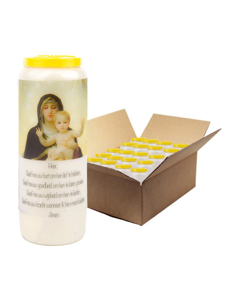 Candela novena per genitori - scatola da 20 pezzi