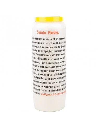 Novenenkerze zur Heiligen Martha - Schachtel mit 20 Stück