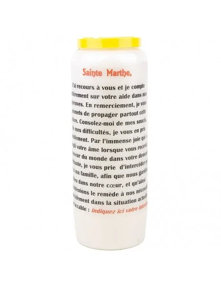 Novenenkerze zur Heiligen Martha - Schachtel mit 20 Stück